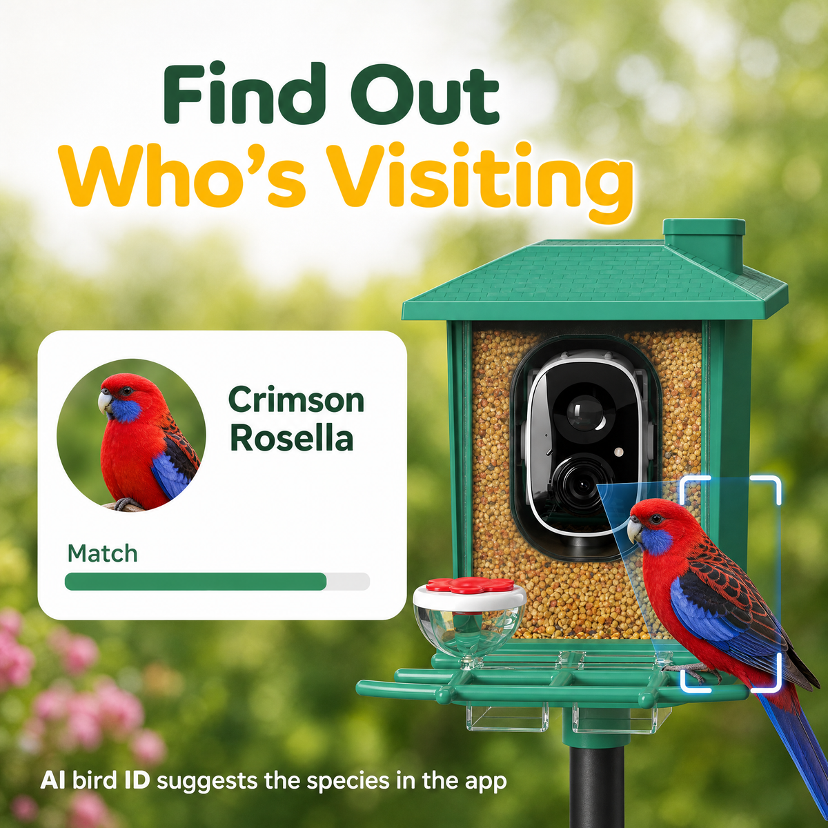 Elvocore WingView™ AI Bird Feeder Camera