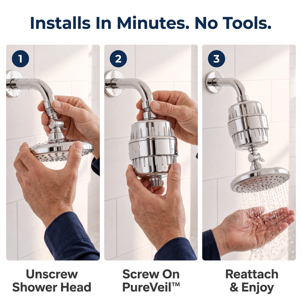 Elvocore PureVeil™ 20-Stage Shower Filter